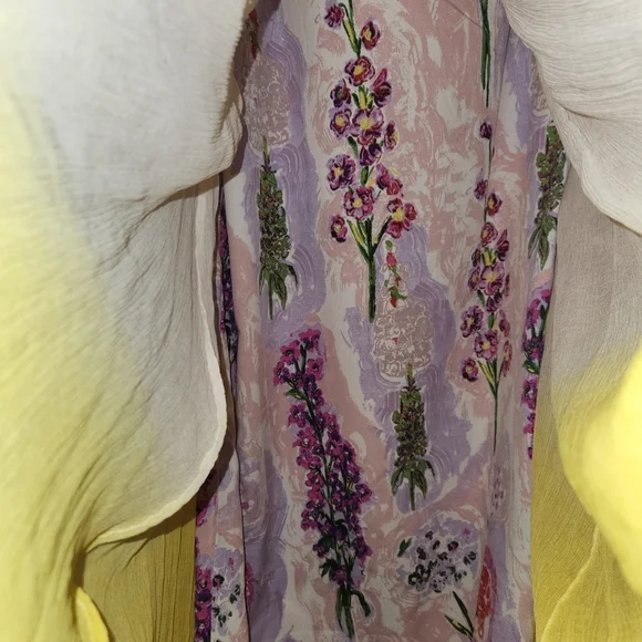 HD In Paris For Anthropology Floral Short Sleeve Dress Size 4 - Picture 5 of 7